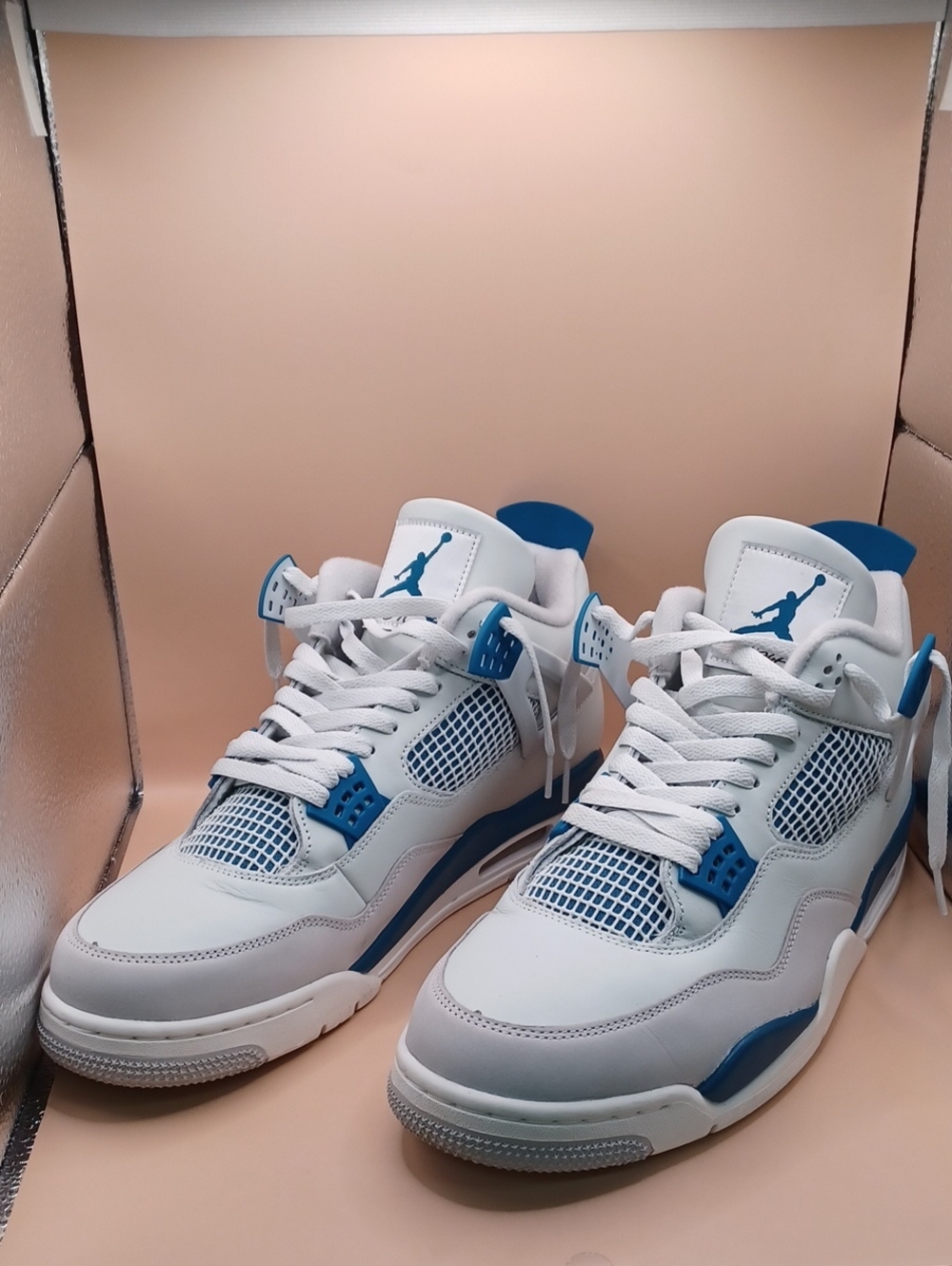 Nike Air Jordan 4 Retro Sneaker-Blue/Off-White Size M:14 W:15.5 US FV5029-141